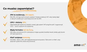 JPK_VAT to ewidencja, nie raport. Błędy formalne też się liczą. KSeF zwiększa kontrolę. Pamiętaj o zwrot vat.