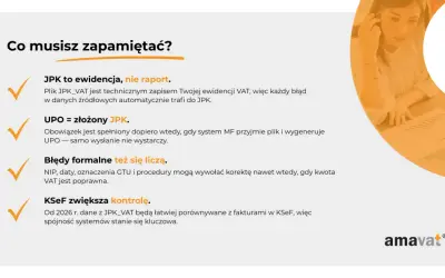 JPK_VAT to ewidencja, nie raport. Błędy formalne też się liczą. KSeF zwiększa kontrolę. Pamiętaj o zwrot vat.