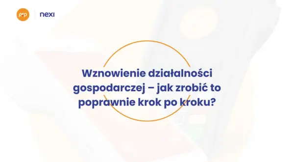 Dwa terminale płatnicze Nexi i logo FSP na tle grafiki z tekstem.