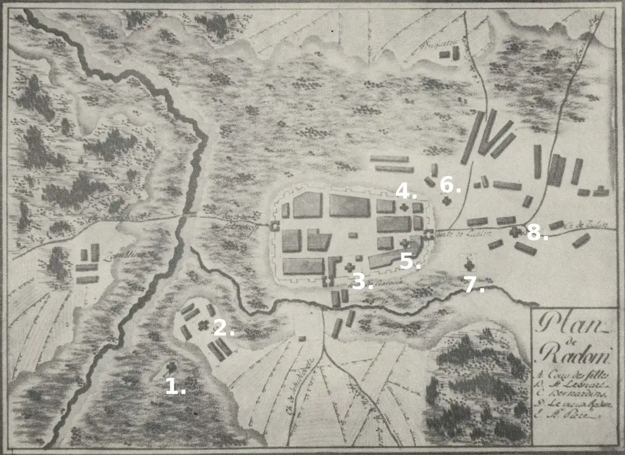 Mapa kościołów Radom