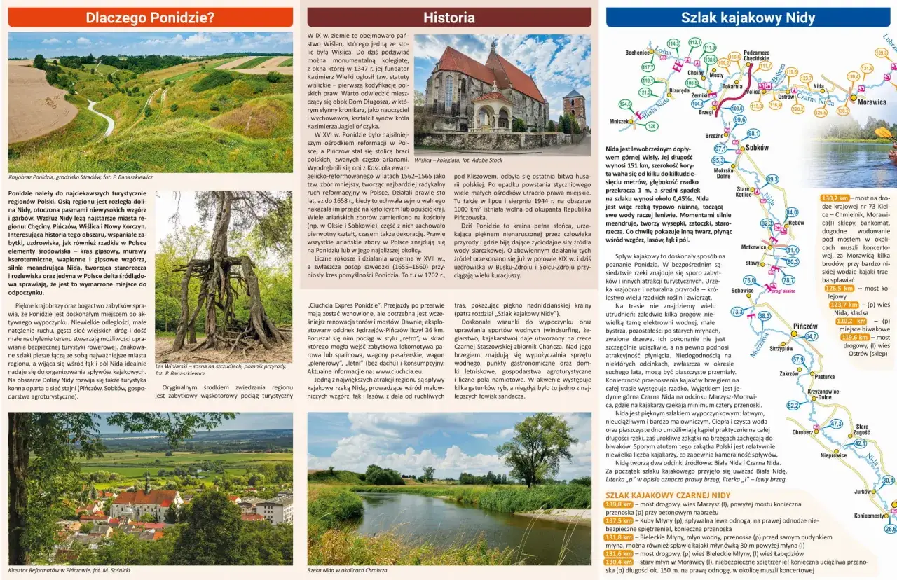 Malownicze Ponidzie z doliną Nidy, zabytkami i trasami kajakowymi. Idealne miejsce na wypoczynek.