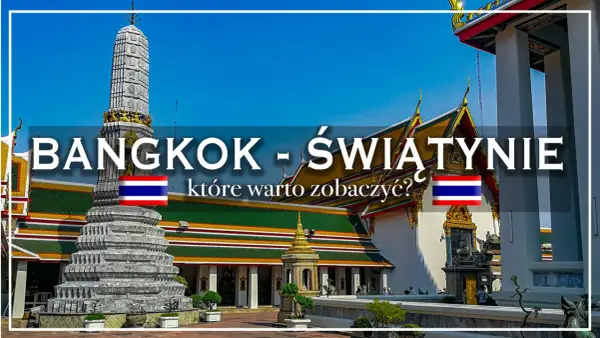 Wielka wieża i złote dachy świątyń w Bangkoku, stolicy **Siam**. Piękne miejsce do odkrycia.
